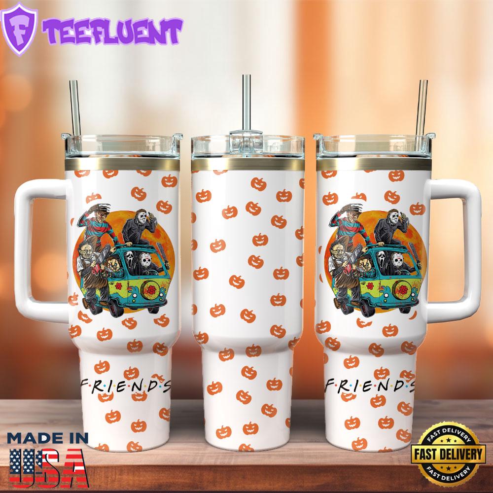Horror Movie Characters Movie Custom Stanley Quencher 40oz Stainless Steel Tumbler With Handle 1