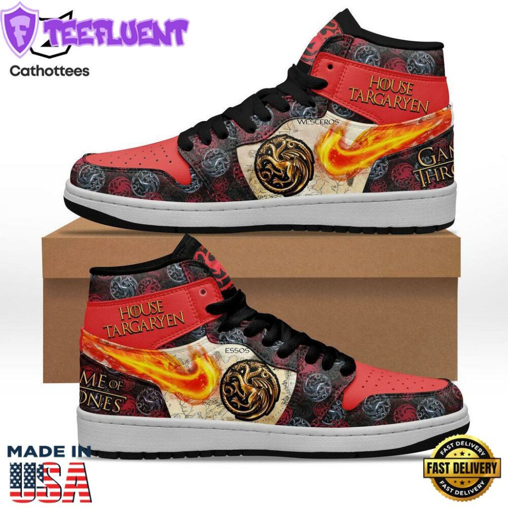 House Targaryen Nike Logo Design Air Jordan 1 High Top