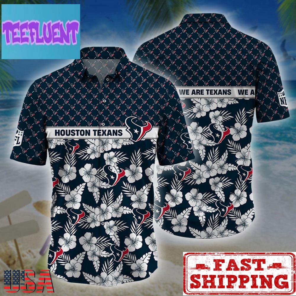 Houston Texans NFL Palm Leaves Hawaiian Shirt