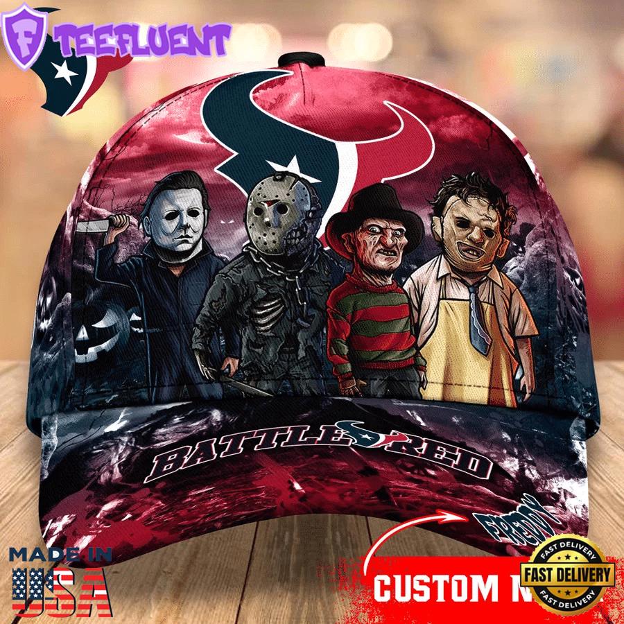 Houston Texans NFL Personalized Trending Cap Mixed Horror Movie Characters