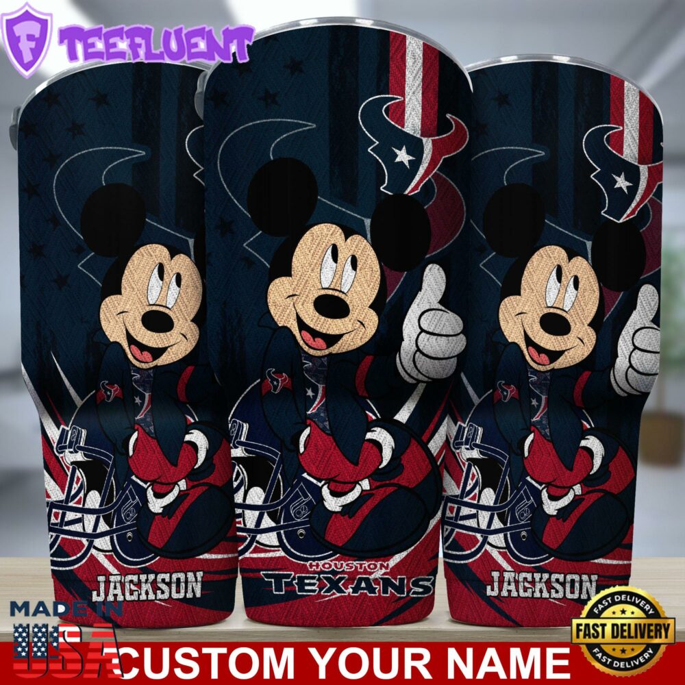 Houston Texans NFL-Custom Tumbler Mickey Mouse For You