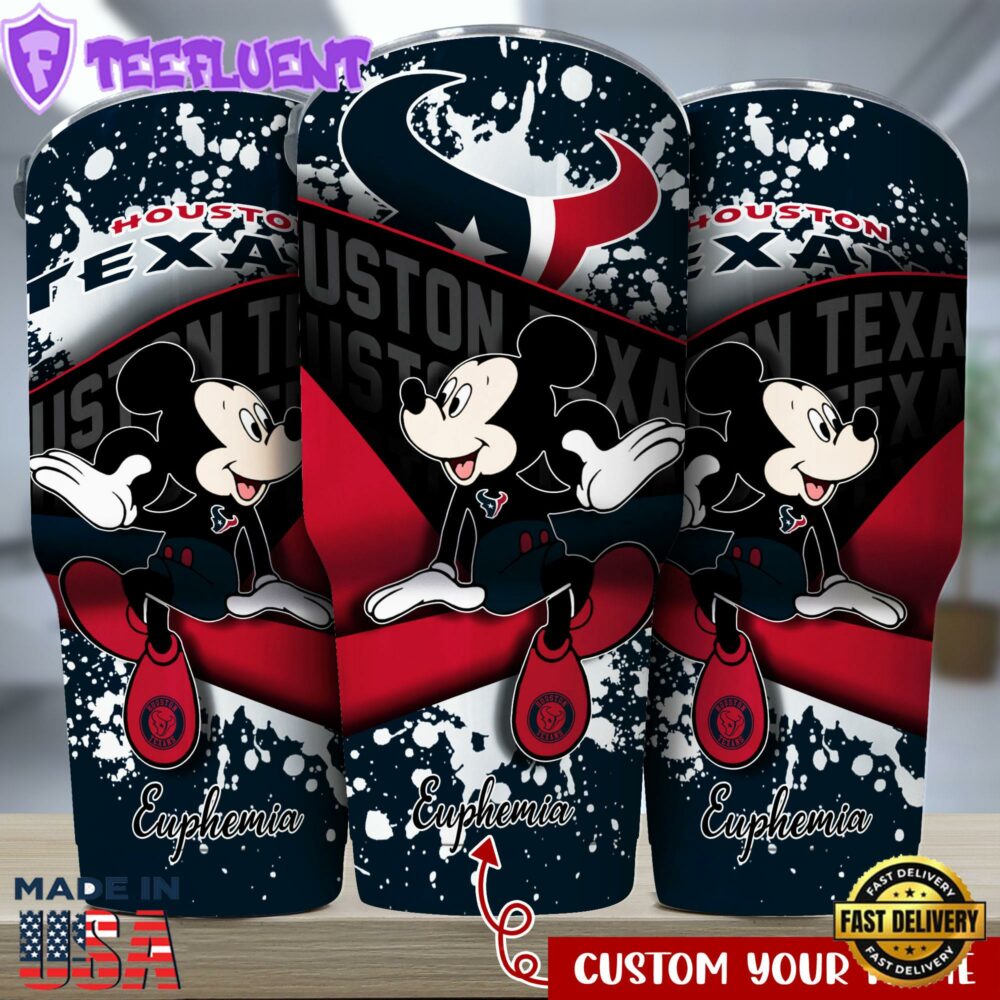 Houston Texans NFL-Custom Tumbler Mickey Mouse Style