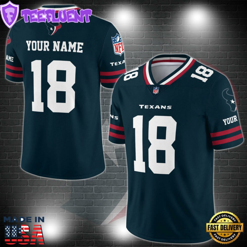 Houston Texans Personalized V-neck Football Jersey Sport Gifts For Fan