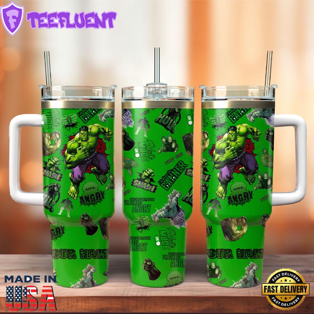 Hulk Movie Custom Stanley Quencher 40oz Stainless Steel Tumbler