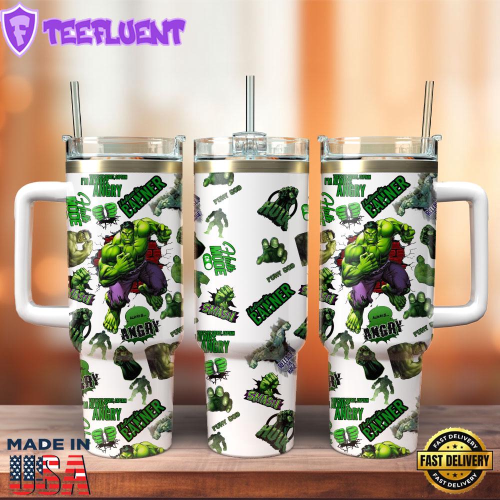 Hulk Movie Custom Stanley Quencher 40oz Stainless Steel Tumbler 1
