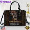 I Am A Daughter Of God Lion Leather Handbag Christ Gifts Leather Bags