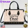 I Can Do All Things Through Christ Leather Handbag Christ Gifts Leather Bags