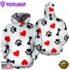 I Love Dog Christmas Hoodie All Over Print