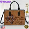 I Will Walk By Faith Meaningful Leather Bag Christ Gifts Leather Bags