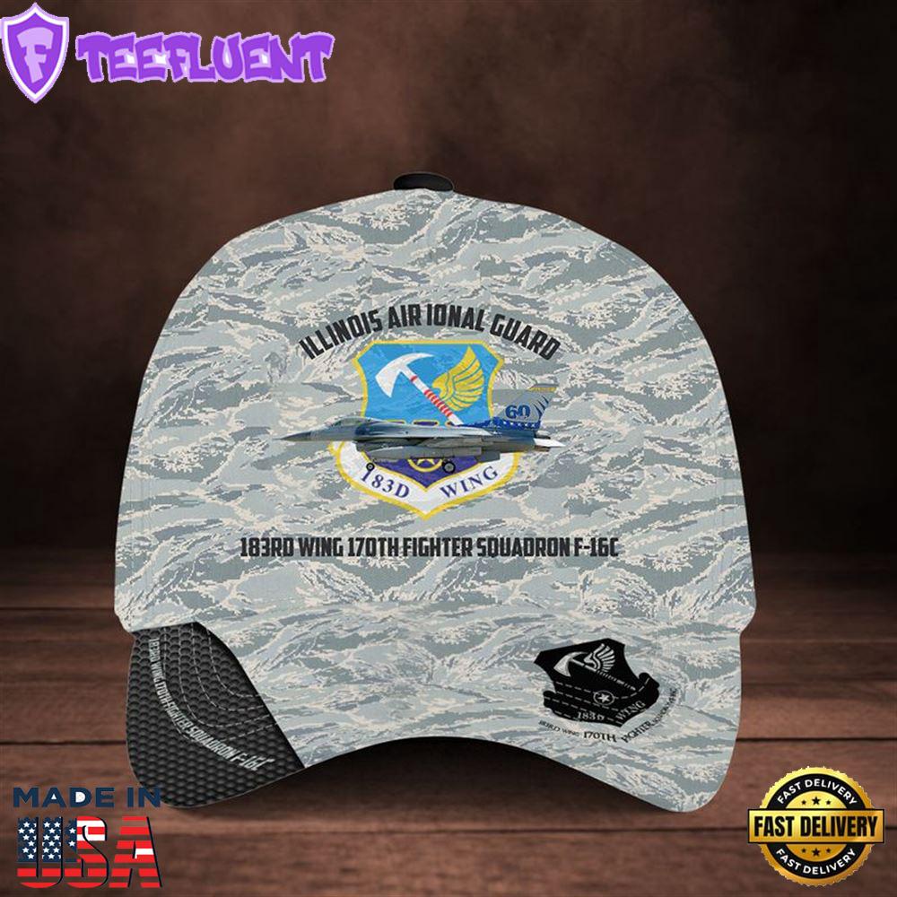 Illinois Air National Guard 183rd Wing 170th Fighter Squadron - 60th Anniversary F-16C Baseball Cap