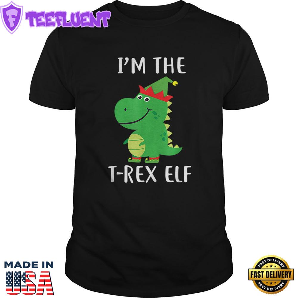 Im The T Rex Elf Matching Family Group Christmas Cute Shirt