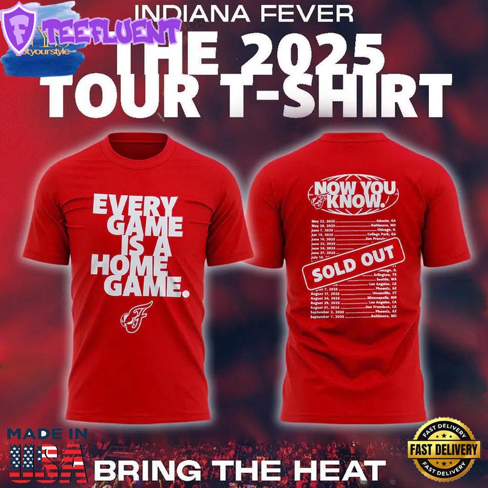 Indiana Fever The 2025 Tour Bring The Heat T-Shirt
