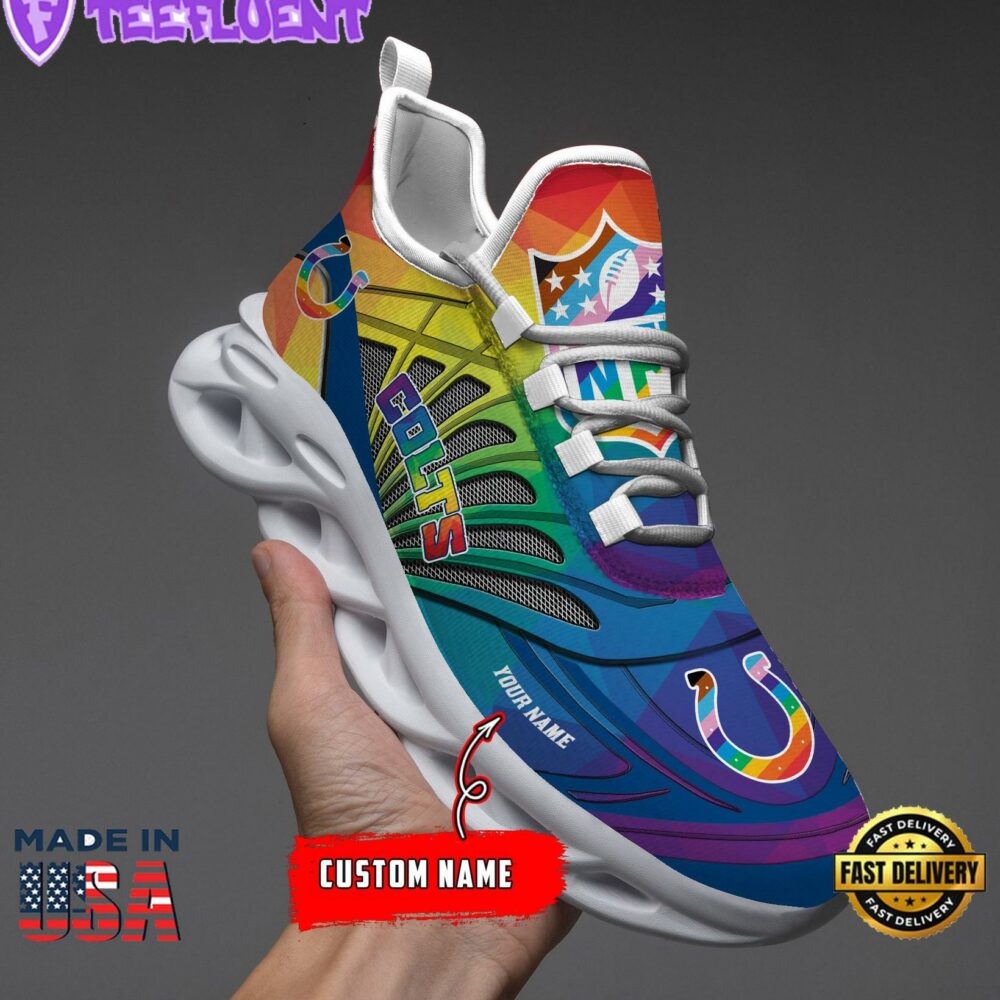 Indianapolis Colts LGBT NFL Personalized Clunky Max Soul Shoes