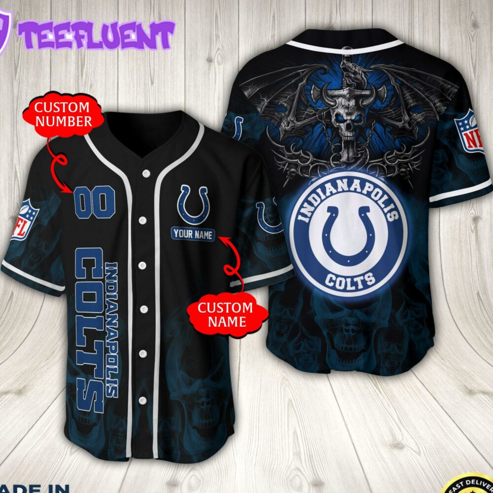 Indianapolis Colts NFL Baseball Jersey Custom Name And Number Shirt For Fans