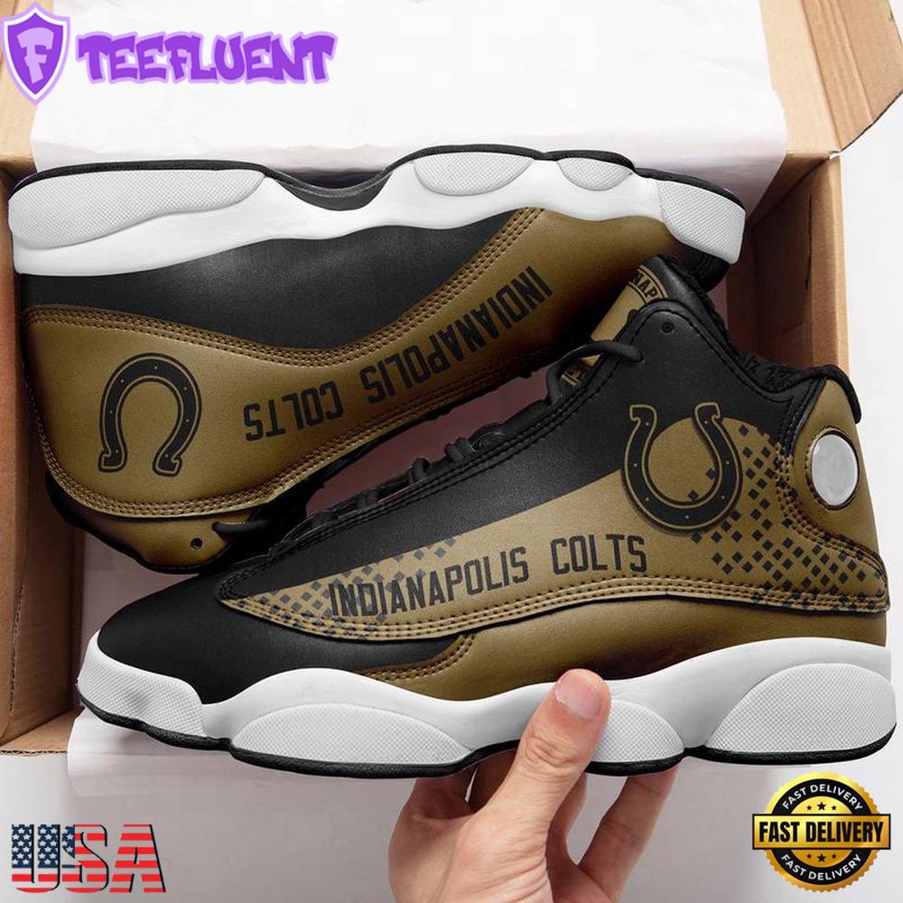 Indianapolis Colts NFL Ver 4 Air Jordan 13 Sneaker - Gift For Fans
