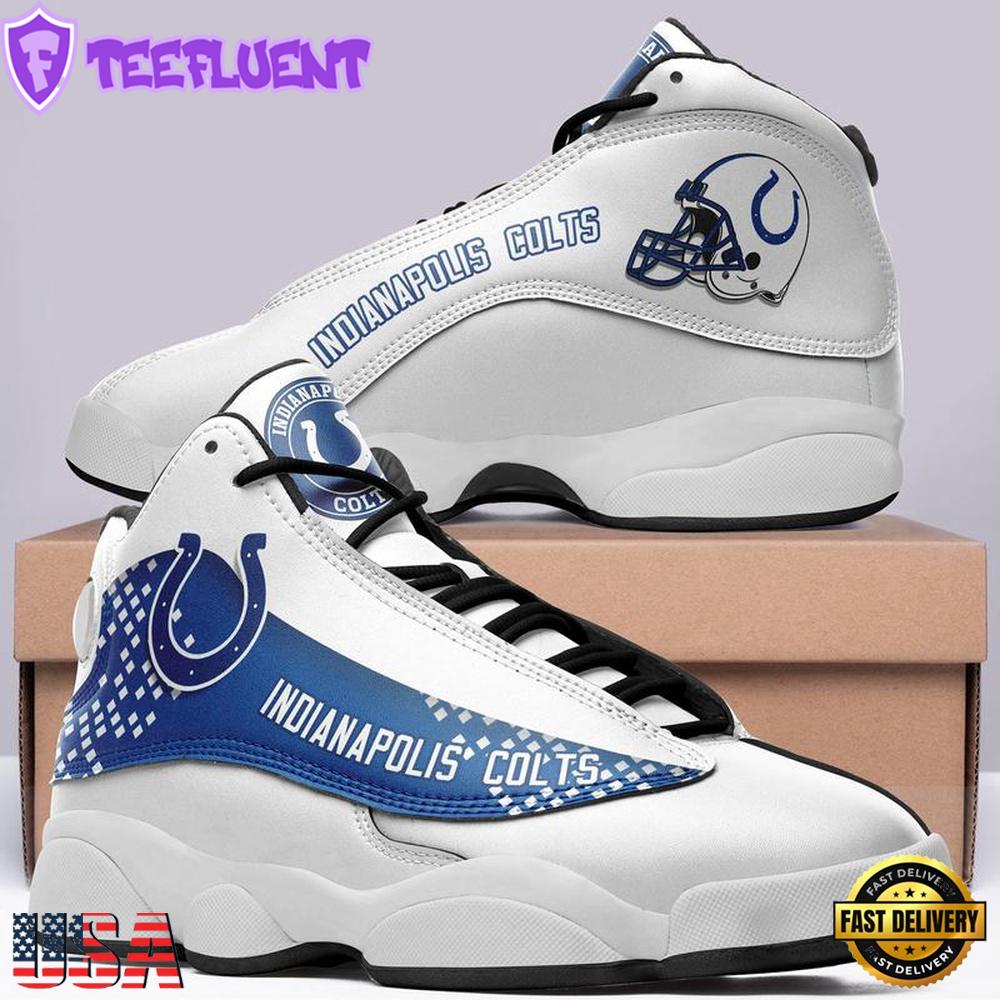 Indianapolis Colts NFL Ver 5 Air Jordan 13 Sneaker - Gift For Fans