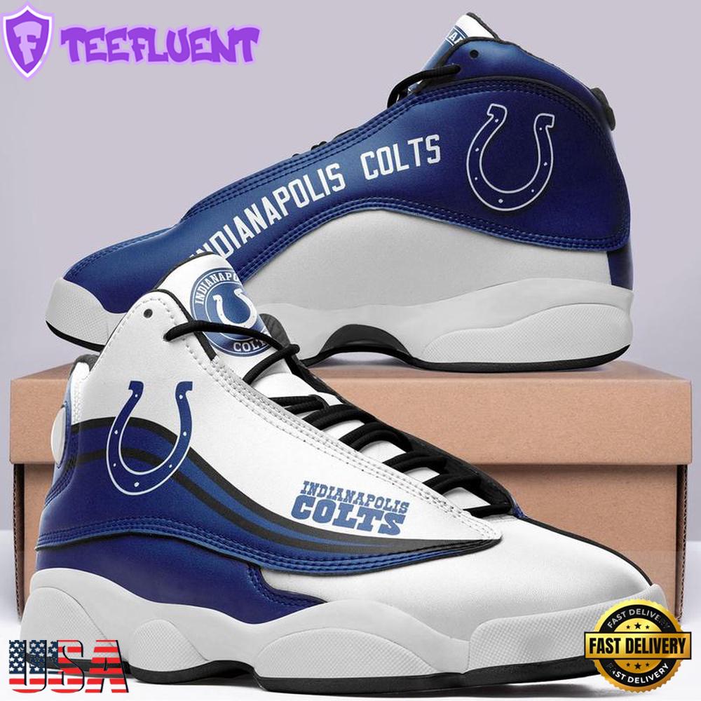 Indianapolis Colts NFL Ver 6 Air Jordan 13 Sneaker - Gift For Fans