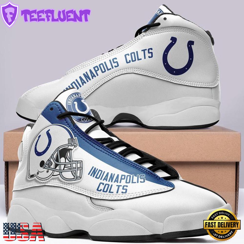 Indianapolis Colts NFL Ver 7 Air Jordan 13 Sneaker - Gift For Fans