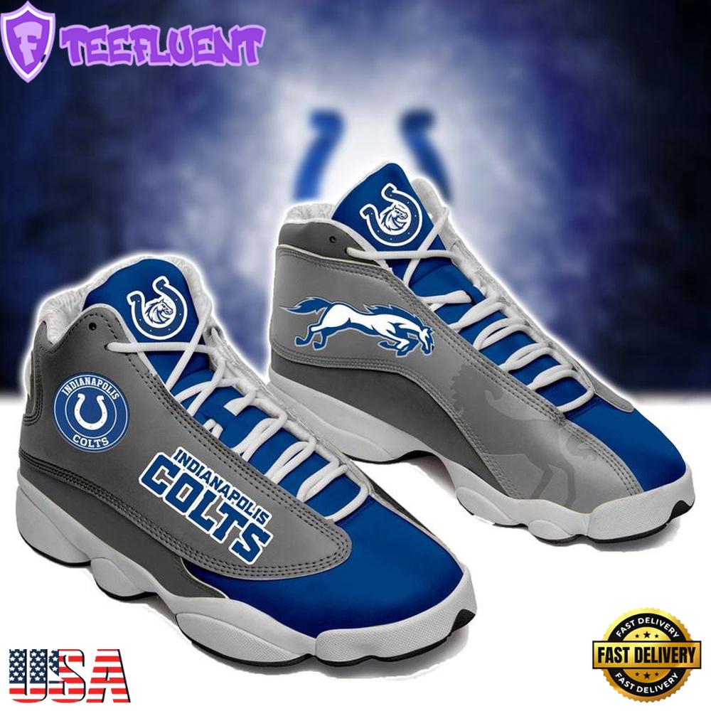 Indianapolis Colts NFL Ver 8 Air Jordan 13 Sneaker - Gift For Fans