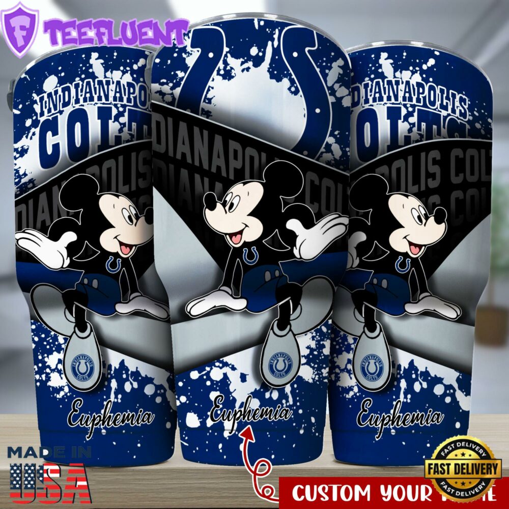Indianapolis Colts NFL-Custom Tumbler Mickey Mouse Style