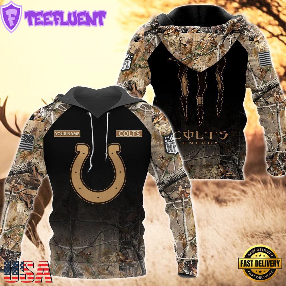 Indianapolis Colts Personalized Hoodie Camo Hunting Perfect Gift