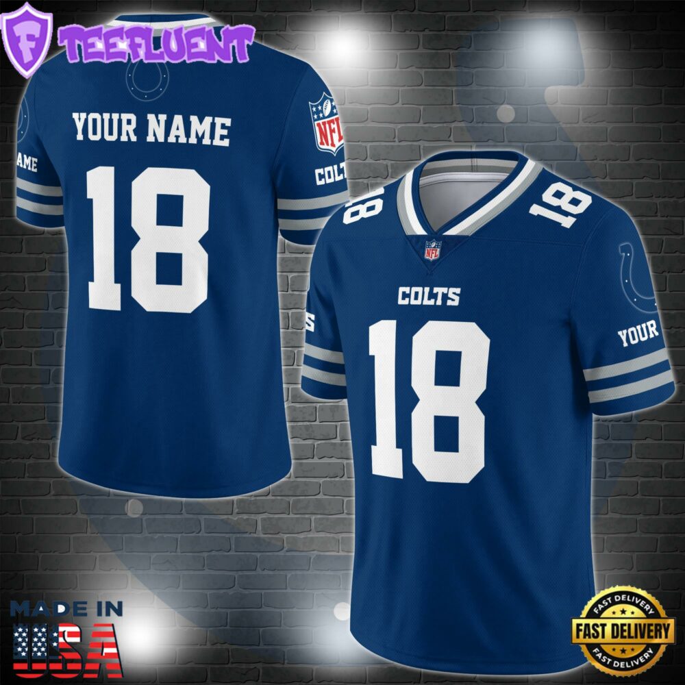 Indianapolis Colts Personalized V-neck Football Jersey Sport Gifts For Fan