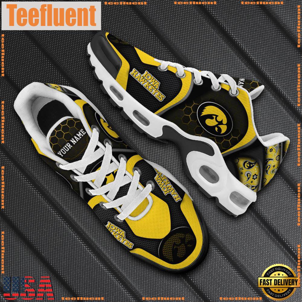 Iowa Hawkeyes Tn Shoes Personalized Your Name, Football Team Shoes