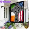 Irish American Christian Celtic Cross House And Garden Flag
