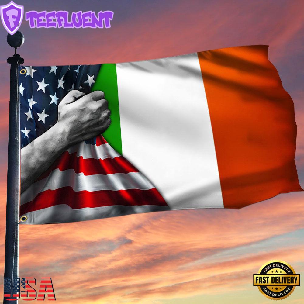 Irish American St Patrick's Day House And Garden Flag