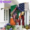 Irish And American House And Garden Flag