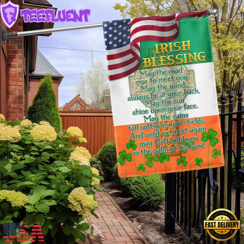 Irish Blessing Celtic Cross St. Patrick's Day House And Garden Flag