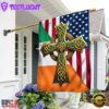 Irish Celtic Knot Cross St. Patrick’s Day Ireland American House And Garden Flag