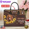 Irish Setter Dog Kisses Fix Everything Leather Handbag