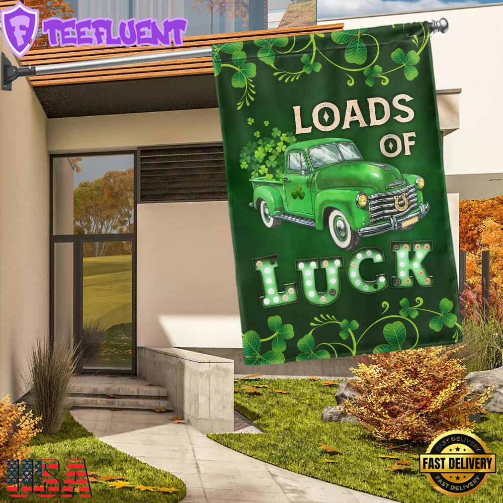Irish Shamrock Loads Of Luck House And Garden Flag Decor
