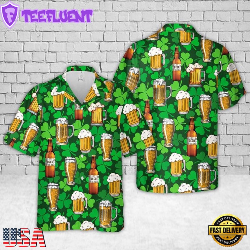 Irish St Patrick'S Day Beer Hawaiian Shirt