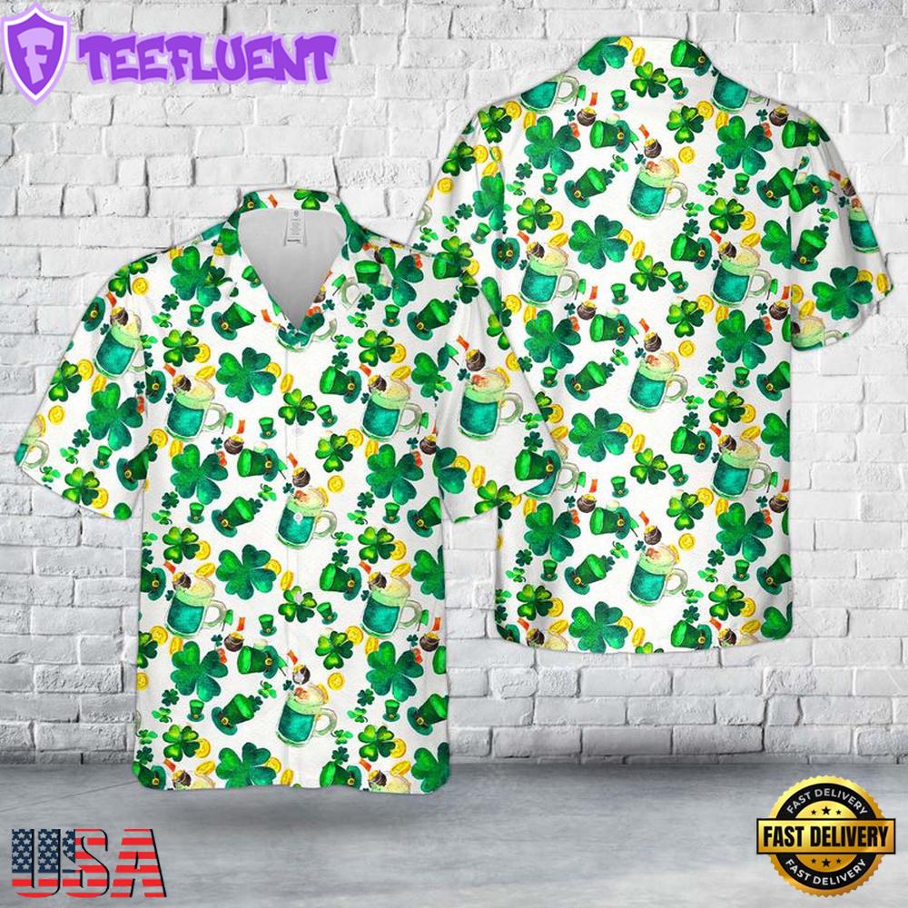 Irish St Patrick's Day Beer Summer Hawaiian Shirt