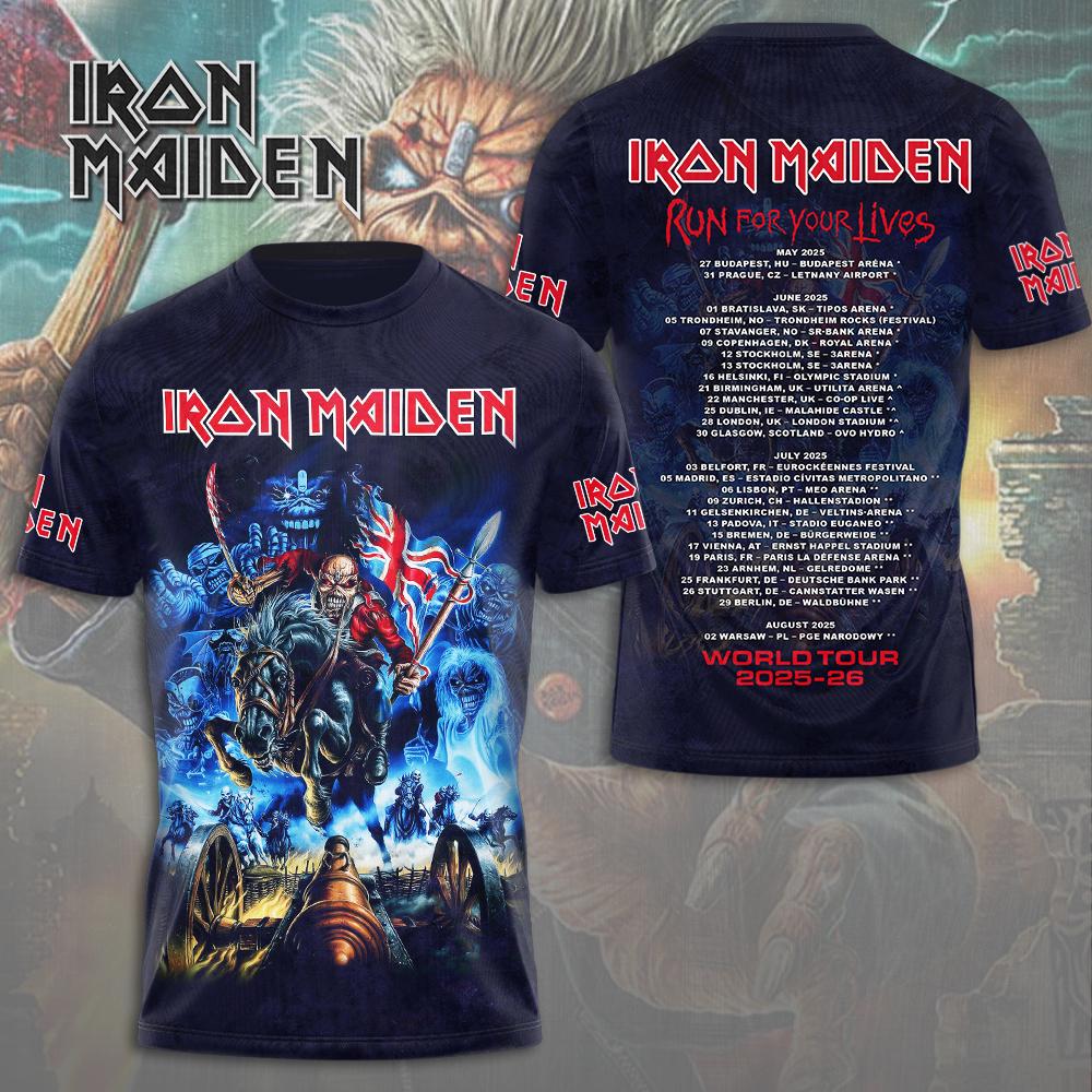 IRMA 3D Apparel - Iron Maiden Rock Band Music Powerslave Rework Shirt