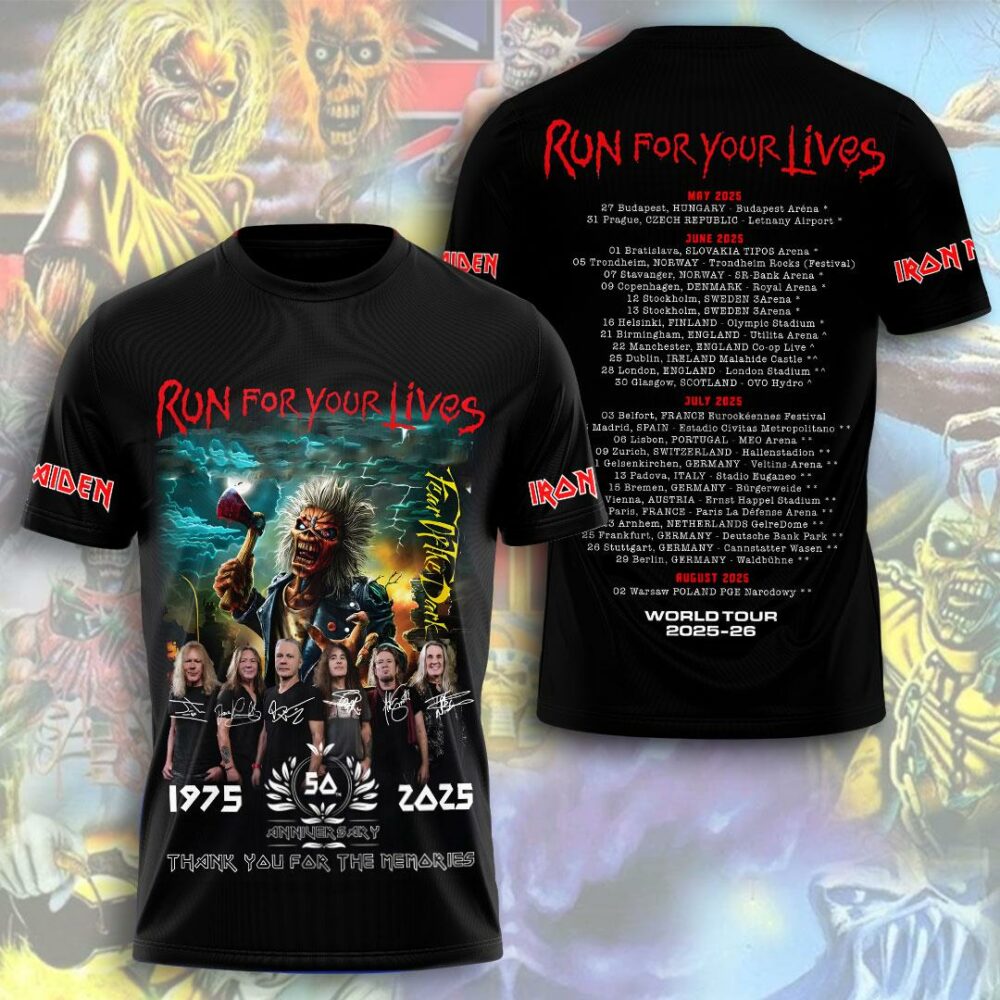 IRMA 3D Apparel - Vintage Iron Maiden Band 3D