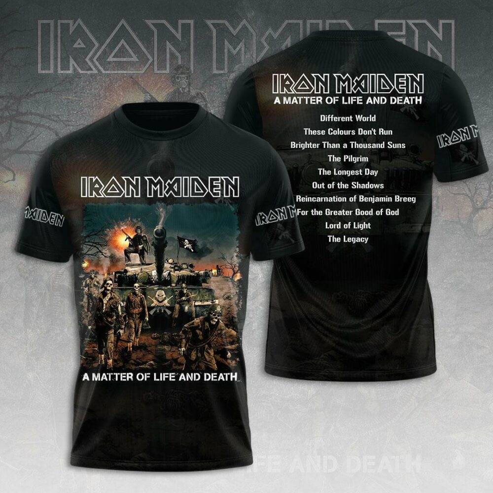Iron Maiden 50th Anniversary T-shirt With Band Signatures For Fans