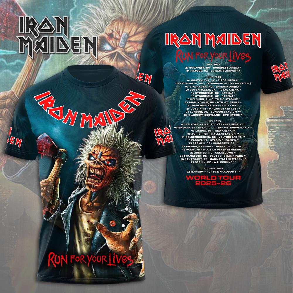 Iron Maiden 50th Anniversary T-shirt With Band Signatures Gift Fans