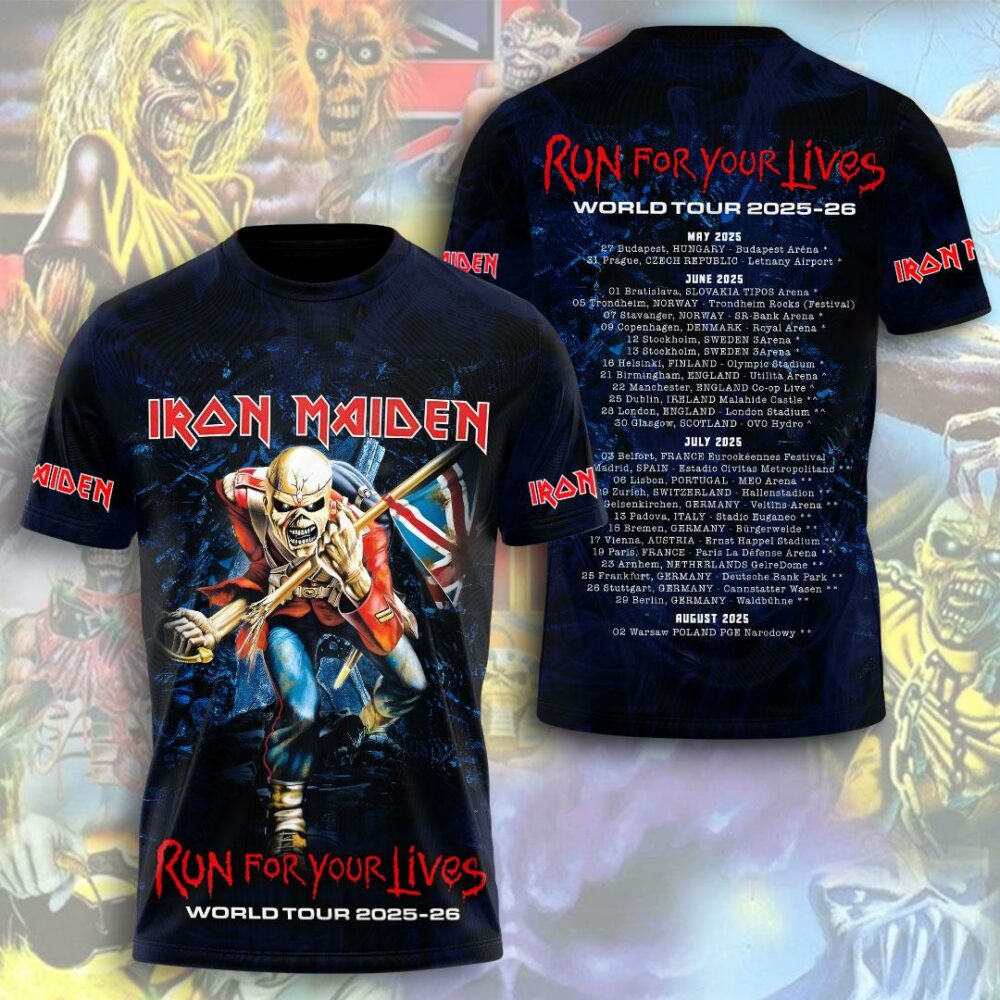 Iron Maiden 50th Anniversary T-shirt With Band Signatures Shirt
