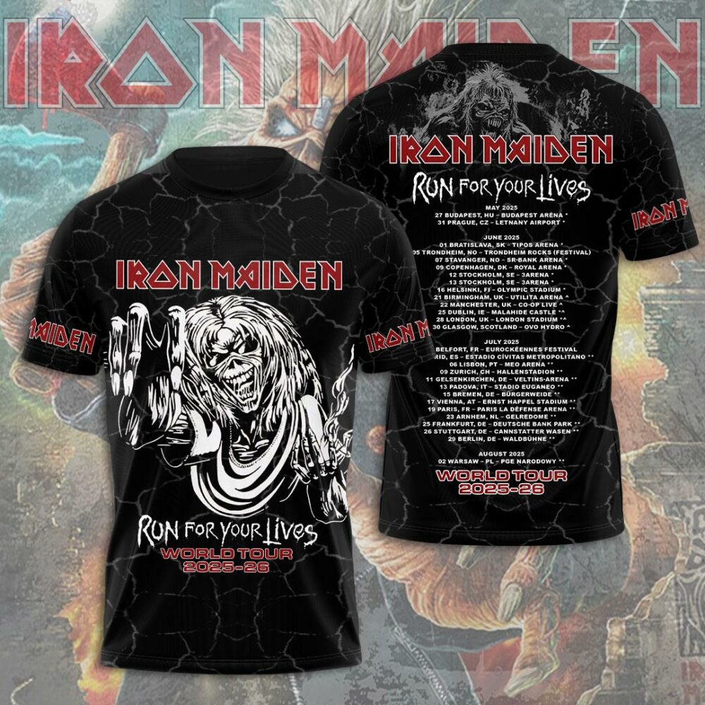 Iron Maiden Run For Your Lives Tour 2025-26 – Central T-Shirts