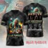 Iron Maiden Tour 2025 T-Shirt 50th Anniversary 3D Shirt