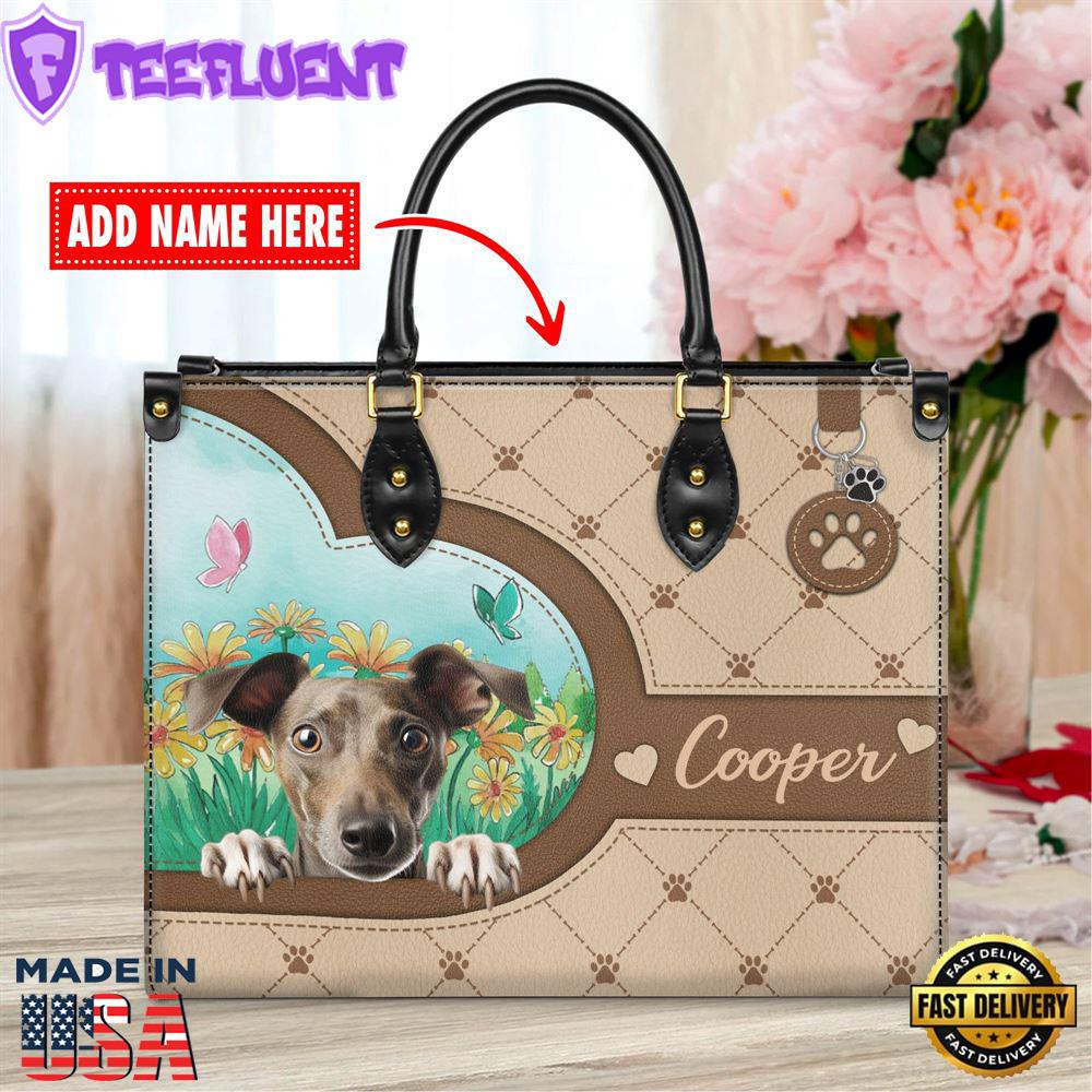 Italian Greyhound Dog Duccy Dog Lover Leather Handbag
