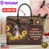Italian Greyhound Dog Kisses Fix Everything Leather Handbag