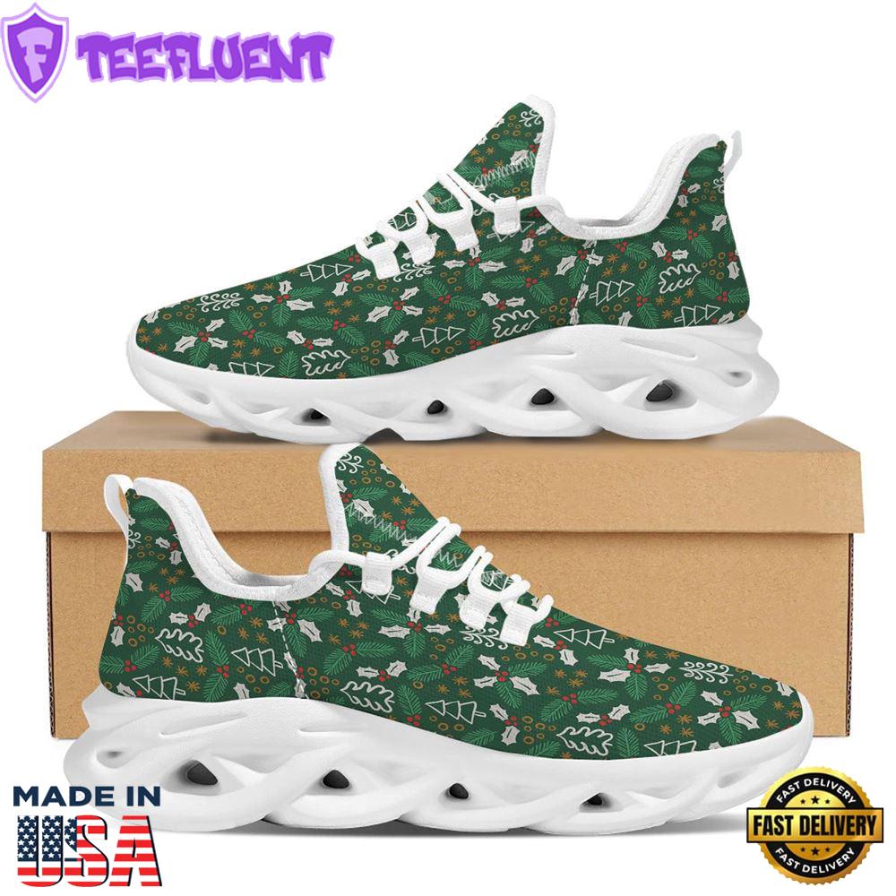 Ivy Leaf Christmas Print Pattern White Max Soul Shoes