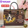 Jack Russell Terrier Dog Kisses Fix Everything Leather Handbag