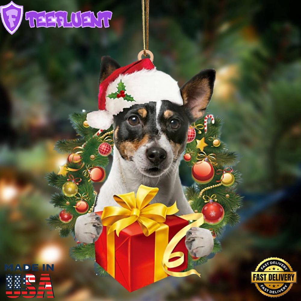 Jack Russell Terrier-Dogs Give Gifts Hanging Ornament, Gift For Christmas