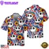 Jack Skellington Sunflower American Flag Hawaiian Shirt