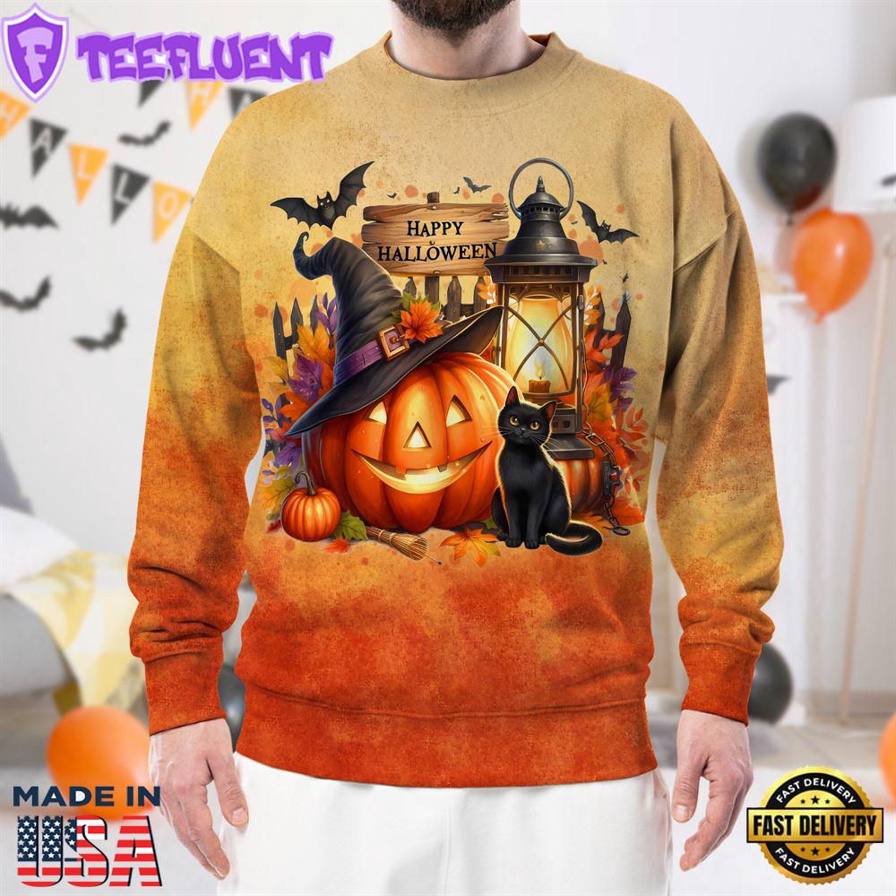 Jack-O'-Lantern Garden Halloween 3D Shirt